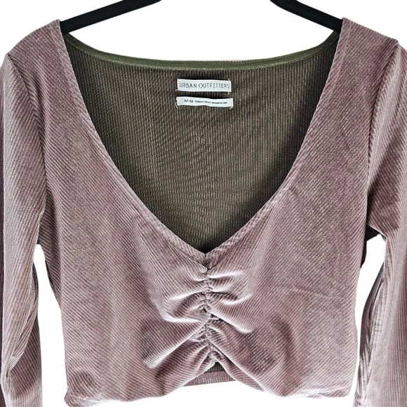 Urban Outfitters Paradox Ruched Velvet Crop Top In Medium - Picture 4 of 8